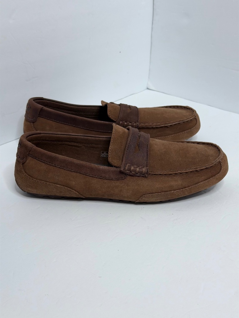 UGG Tucker Penny Loafers- size Men's US 9 - nubuck Driving Shoes moccasins BROWN
